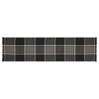 Eston Black Tan Plaid Runner 12x48 - The Fox Decor