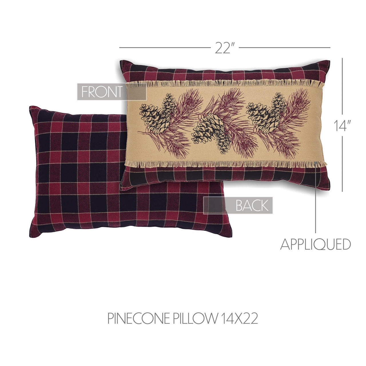 Connell Pinecone Pillow 14x22 - The Fox Decor