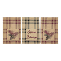 Connell Pinecone Plaid Tea Towel Set of 3 19x28 - The Fox Decor