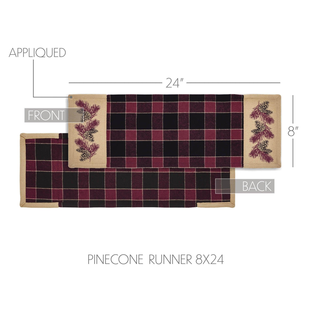 Connell Pinecone Runner 8x24 - The Fox Decor