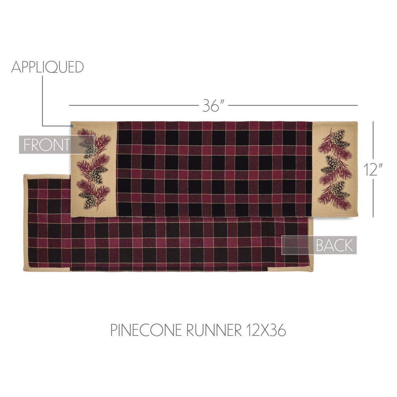 Connell Pinecone Runner 12x36 - The Fox Decor