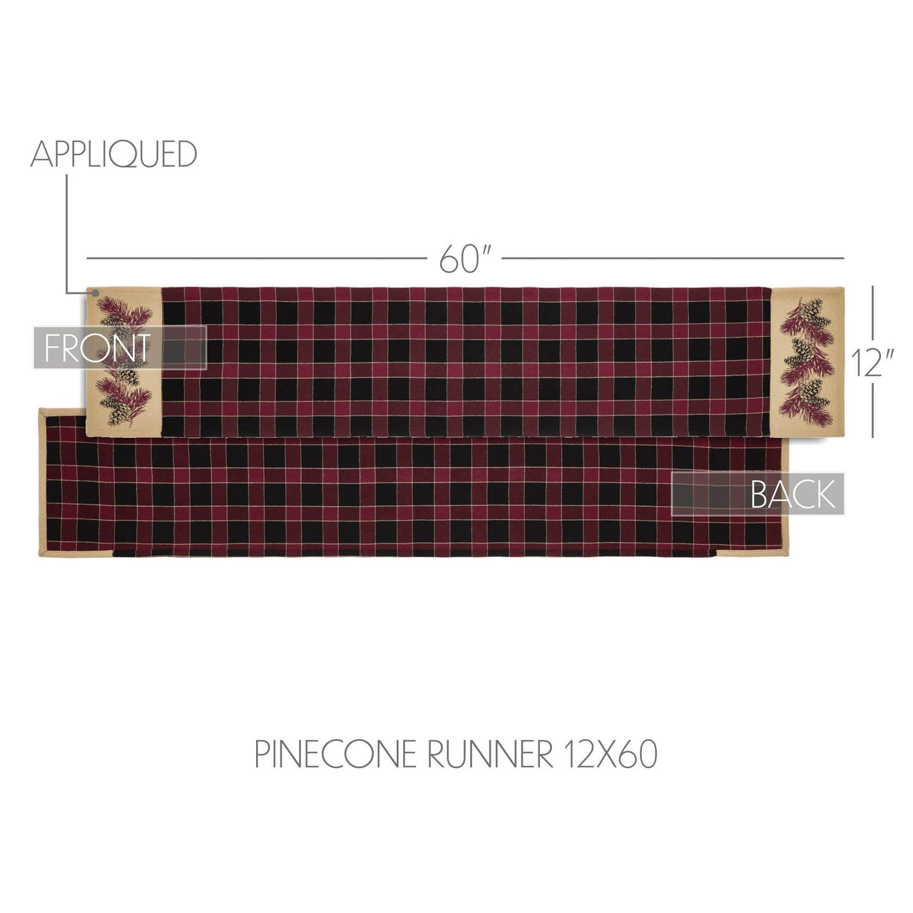 Connell Pinecone Runner 12x60 - The Fox Decor