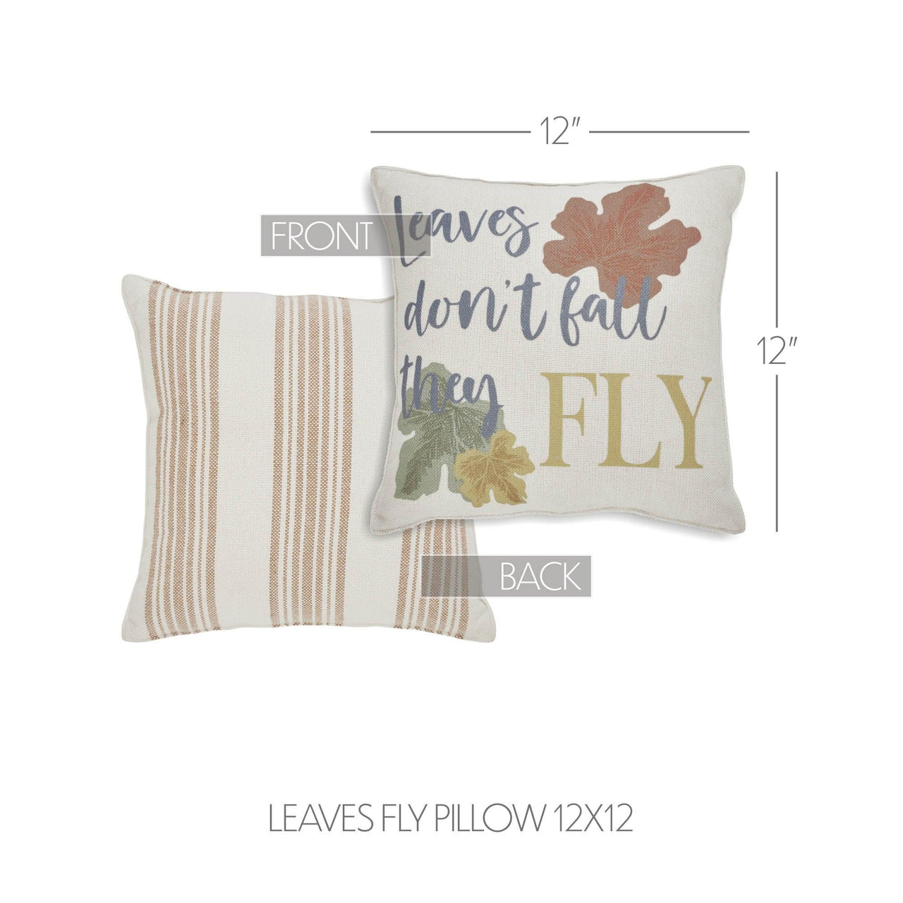 Bountifall Leaves Fly Pillow 12x12 - The Fox Decor