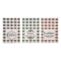 Bountifall Harvest Theme Tea Towels Set of 3 19x28 - The Fox Decor