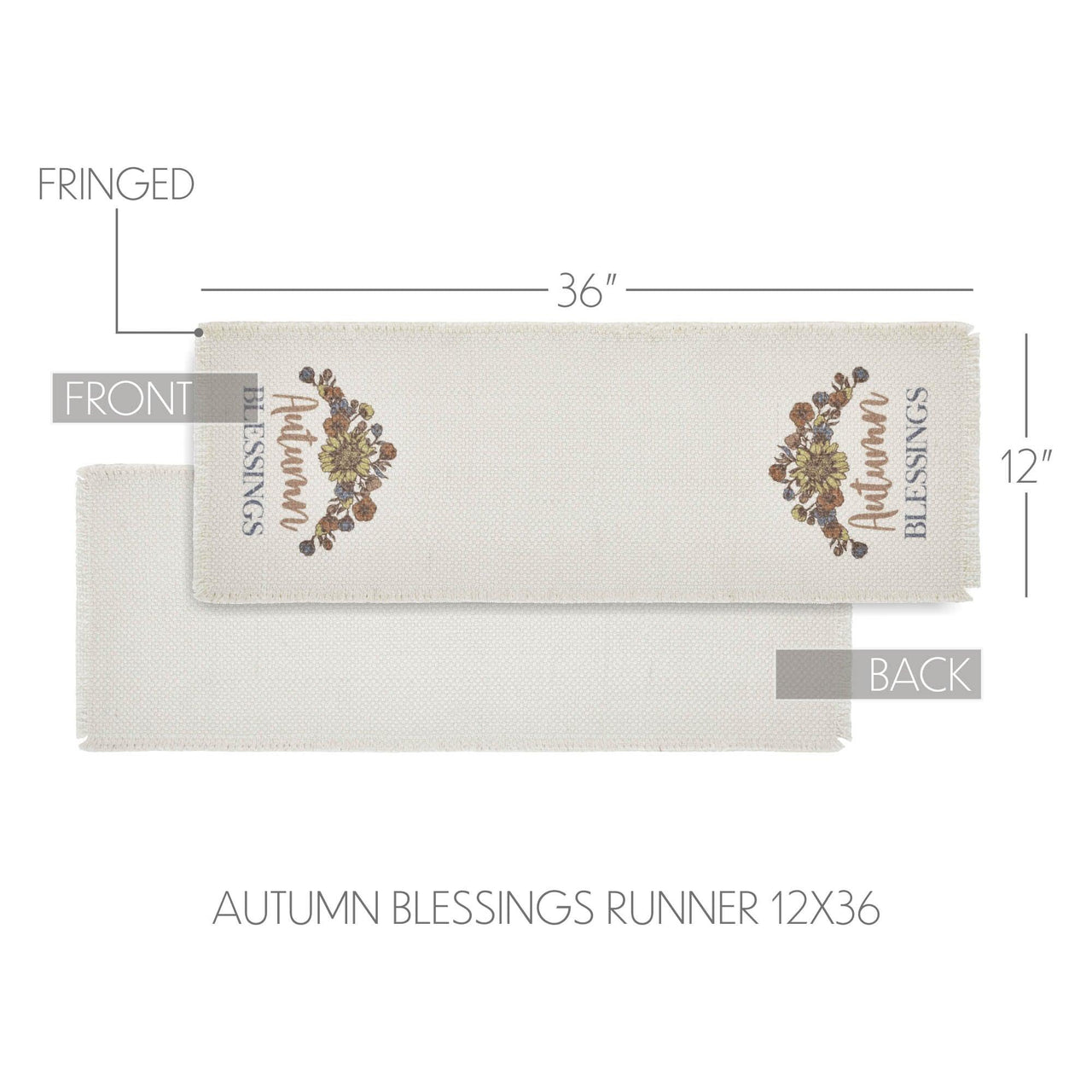 Bountifall Autumn Blessings Runner 12x36 - The Fox Decor