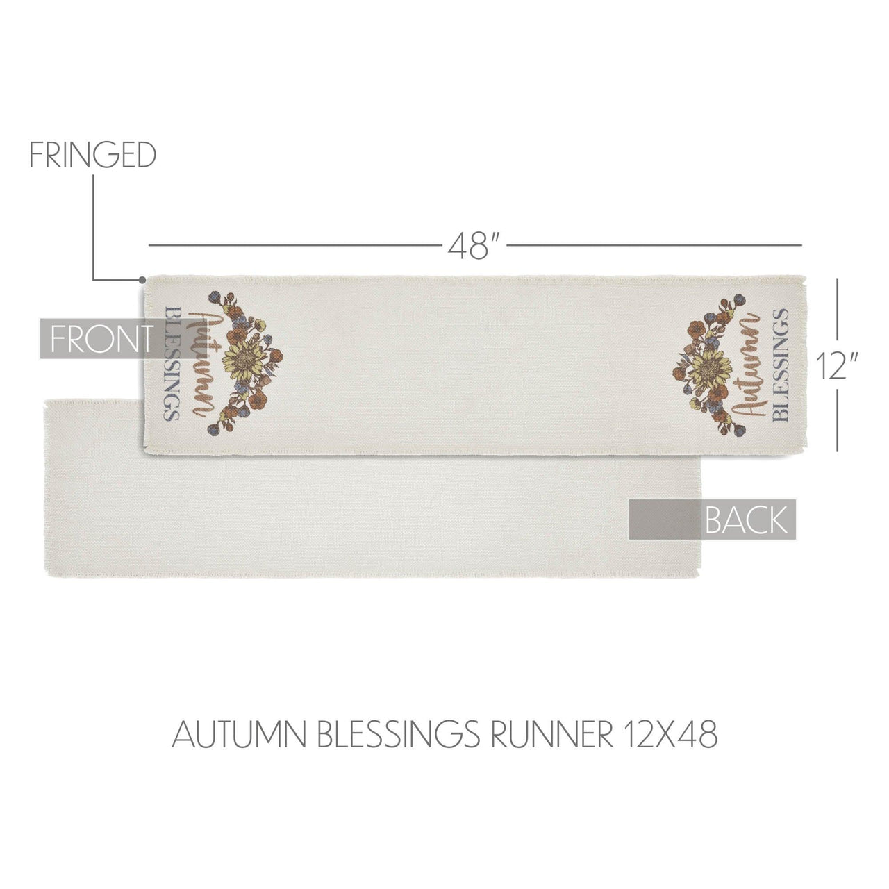 Bountifall Autumn Blessings Runner 12x48 - The Fox Decor
