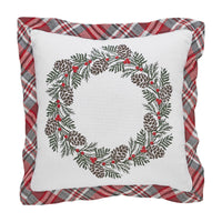 Gregor Plaid Wreath Pillow 12x12 - The Fox Decor