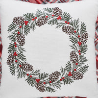 Gregor Plaid Wreath Pillow 12x12 - The Fox Decor