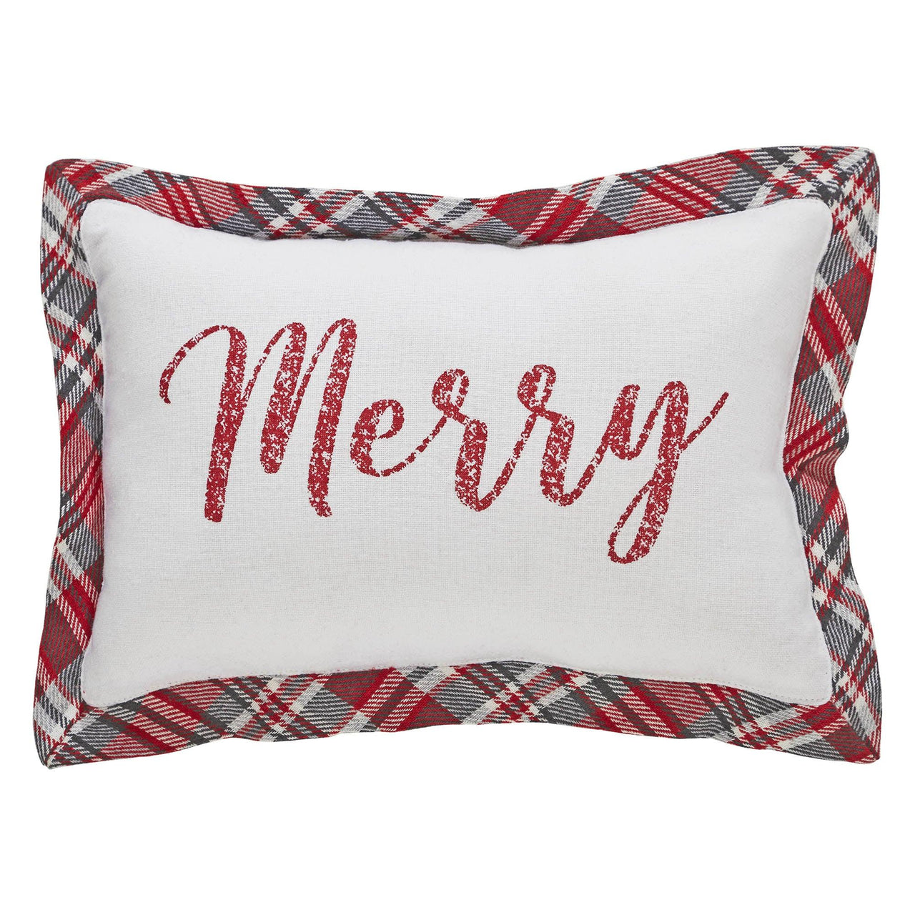 Gregor Plaid Merry Pillow 9.5x14 - The Fox Decor