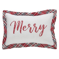 Gregor Plaid Merry Pillow 9.5x14 - The Fox Decor