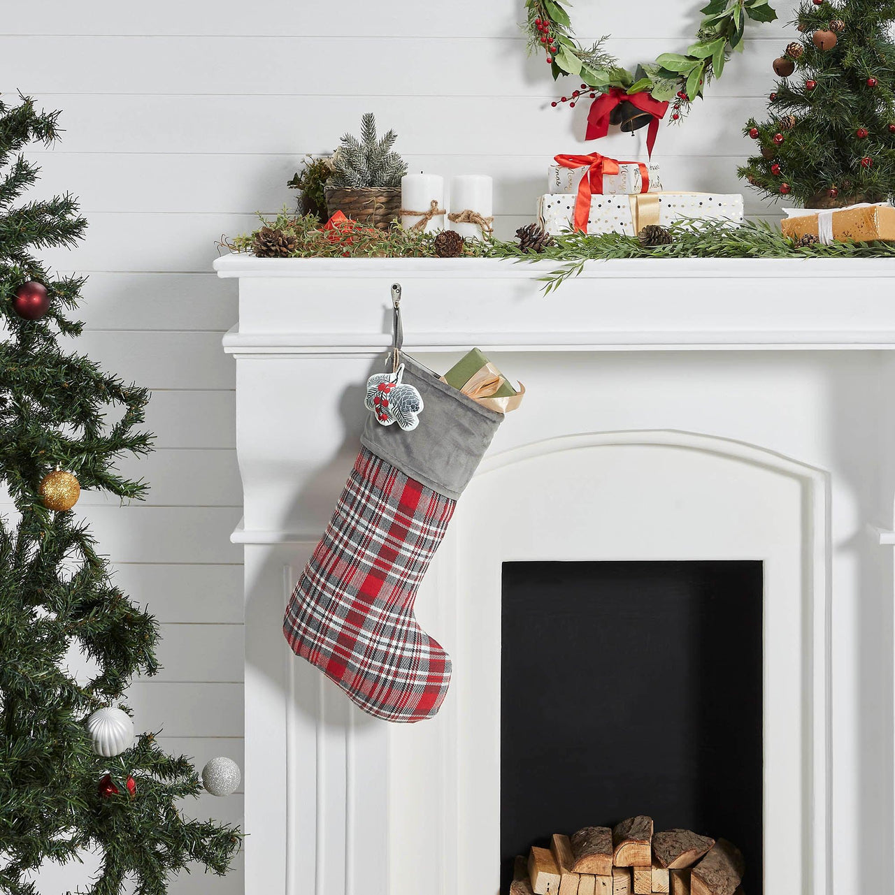 Gregor Plaid Stocking 12x20 - The Fox Decor