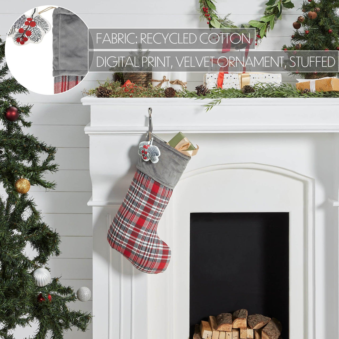 Gregor Plaid Stocking 12x20 - The Fox Decor