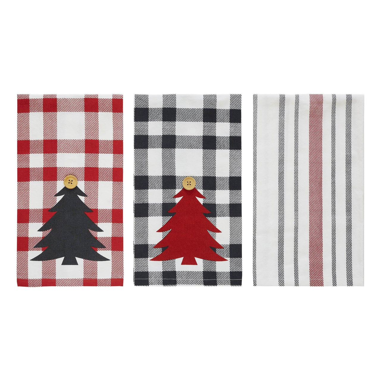 Gregor Plaid Tea Towel Set of 3 19x28 - The Fox Decor