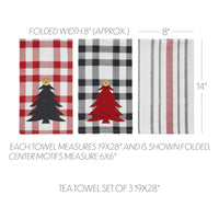 Gregor Plaid Tea Towel Set of 3 19x28 - The Fox Decor
