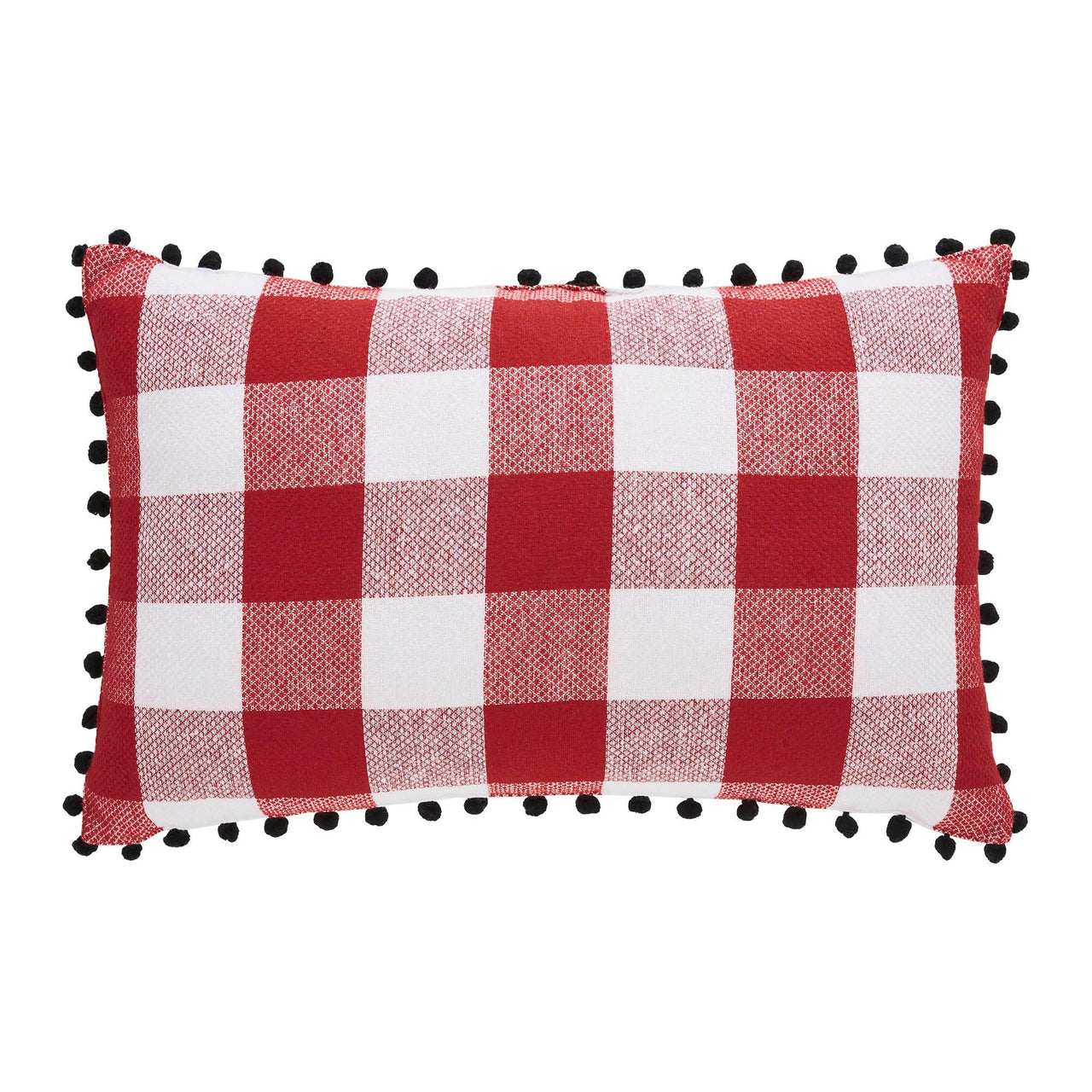 Annie Red Check To All A Good Night Pillow 14x22 - The Fox Decor