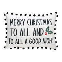 Annie Red Check To All A Good Night Pillow 9.5x14 - The Fox Decor