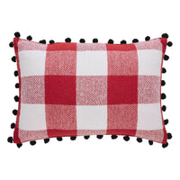 Annie Red Check To All A Good Night Pillow 9.5x14 - The Fox Decor