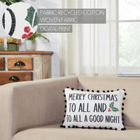 Annie Red Check To All A Good Night Pillow 9.5x14 - The Fox Decor