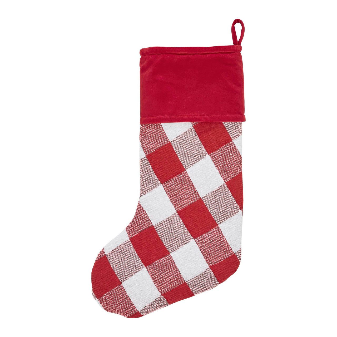 Annie Red Check Stocking 12x20 - The Fox Decor