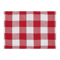 Annie Red Check Placemat Set of 2 13x19 - The Fox Decor