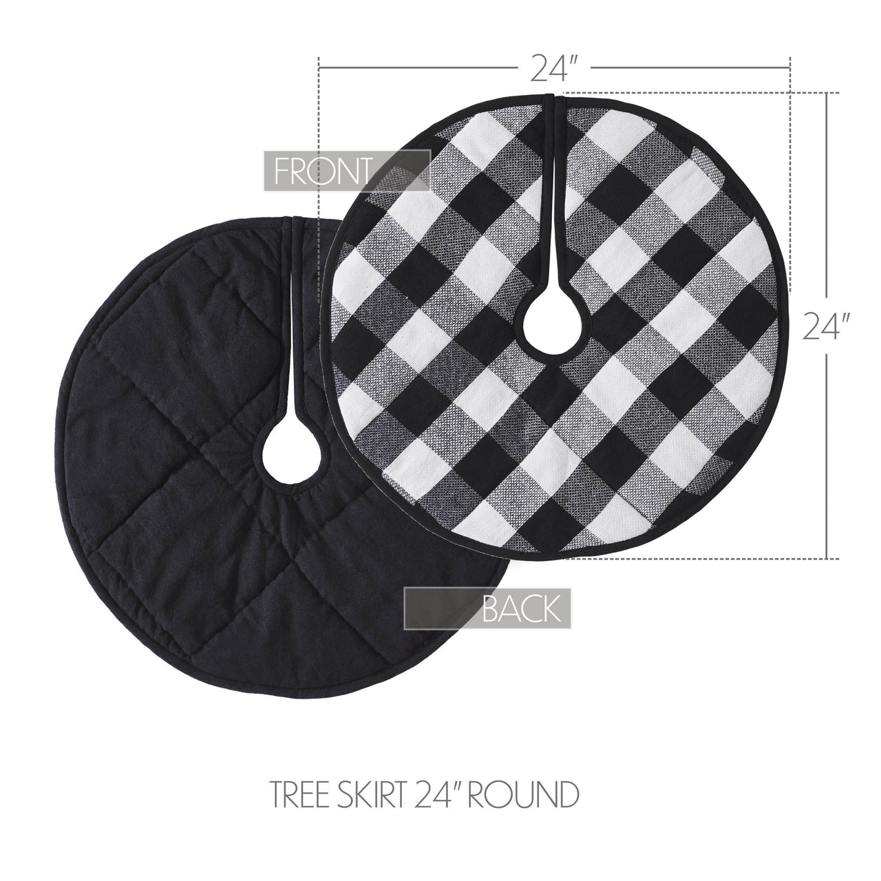 Annie Black Check Tree Skirt 24