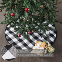 Thumbnail for Annie Black Check Tree Skirt 36