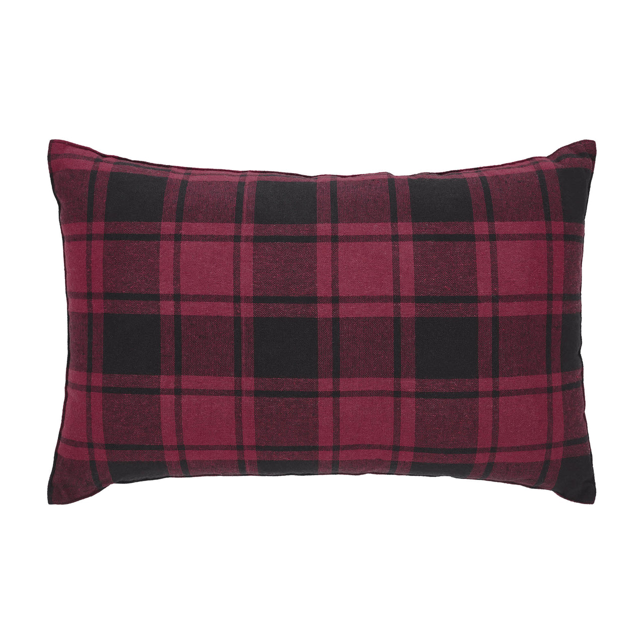 Cumberland Red Black Plaid Holiday Moose Pillow 14x22