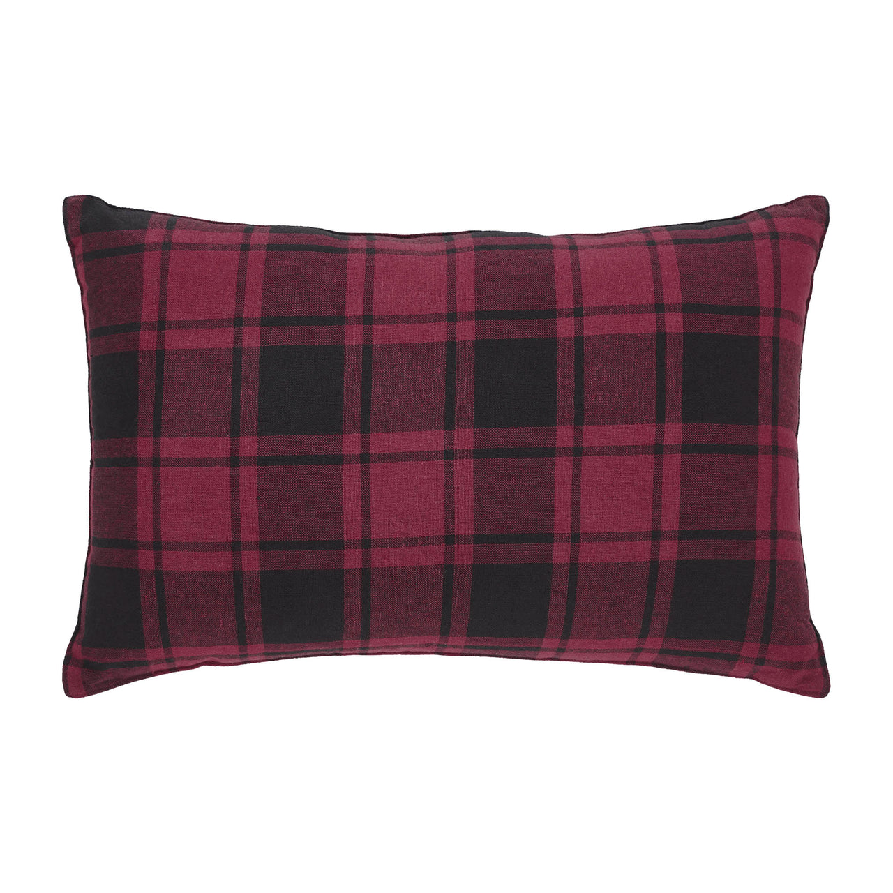 Cumberland Red Black Plaid Merry Christmoose Pillow 14x22 - The Fox Decor