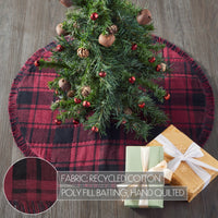 Thumbnail for Cumberland Red Black Plaid Tree Skirt 24