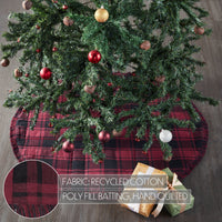 Thumbnail for Cumberland Red Black Plaid Tree Skirt 36