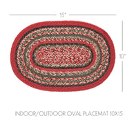 Forrester Indoor/Outdoor Oval Placemat 10x15 - The Fox Decor