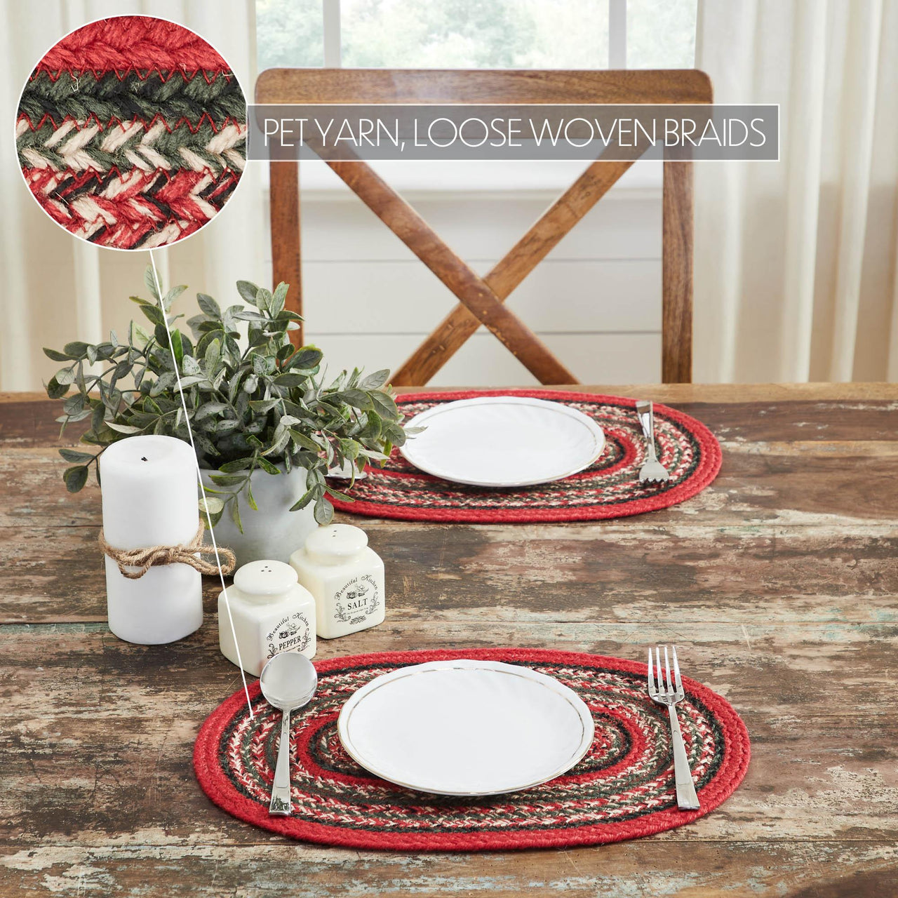 Forrester Indoor/Outdoor Oval Placemat 10x15 - The Fox Decor