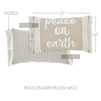 Grace Peace on Earth Pillow 14x22 - The Fox Decor