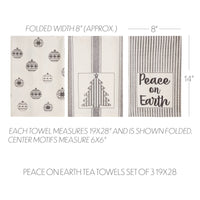 Thumbnail for Grace Peace on Earth Tea Towel Set of 3 19x28