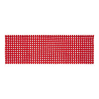 Gallen Red White Runner Fringed 12x36 - The Fox Decor