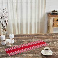 Arendal Red Stripe Runner Fringed 8x24 - The Fox Decor