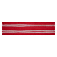Arendal Red Stripe Runner Fringed 12x48 - The Fox Decor