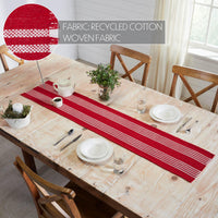 Arendal Red Stripe Runner Fringed 12x60 - The Fox Decor