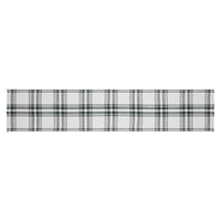 Harper Plaid Green White Runner Fringed 12x60 - The Fox Decor