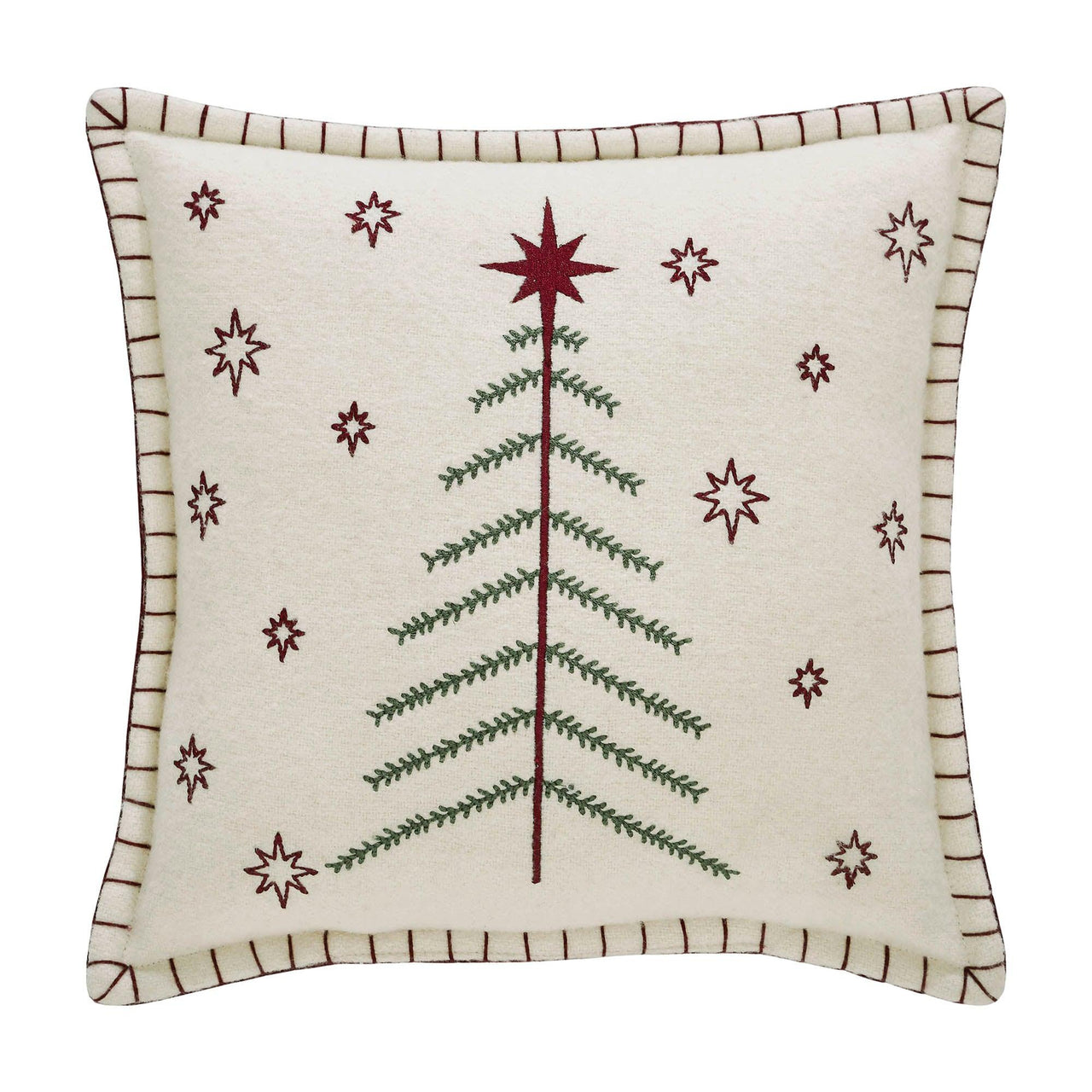 Star of Wonder Primitive Tree Pillow 12x12 - The Fox Decor