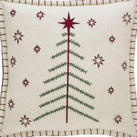 Star of Wonder Primitive Tree Pillow 12x12 - The Fox Decor