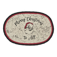 Jolly Ole Santa Jute Oval Placemat 10x15 - The Fox Decor