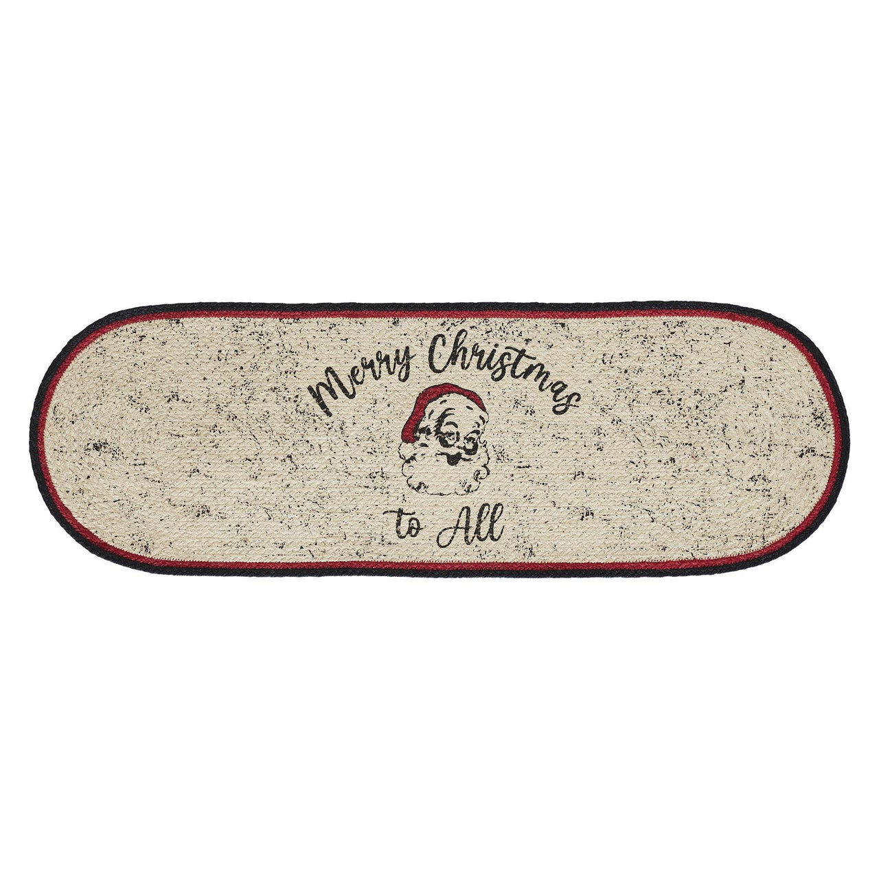 Jolly Ole Santa Jute Oval Runner 12x36 - The Fox Decor