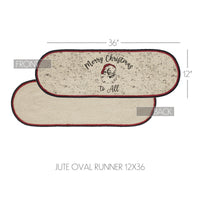 Jolly Ole Santa Jute Oval Runner 12x36 - The Fox Decor