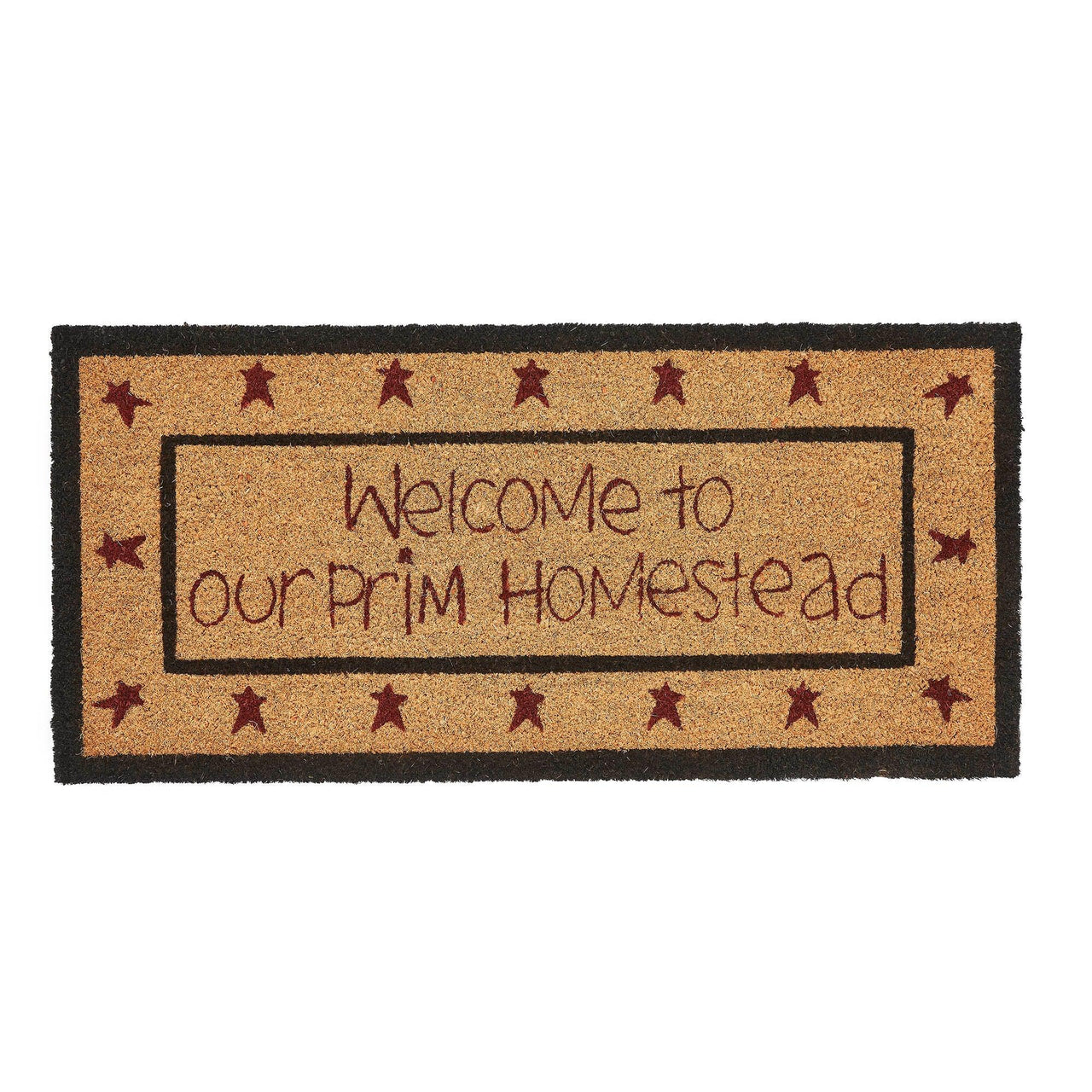 Connell Coir Welcome Rug Rect Stars 17x36 - The Fox Decor