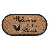 Thumbnail for Down Home Welcome to the Roost Coir Rug Oval 17x36 - The Fox Decor