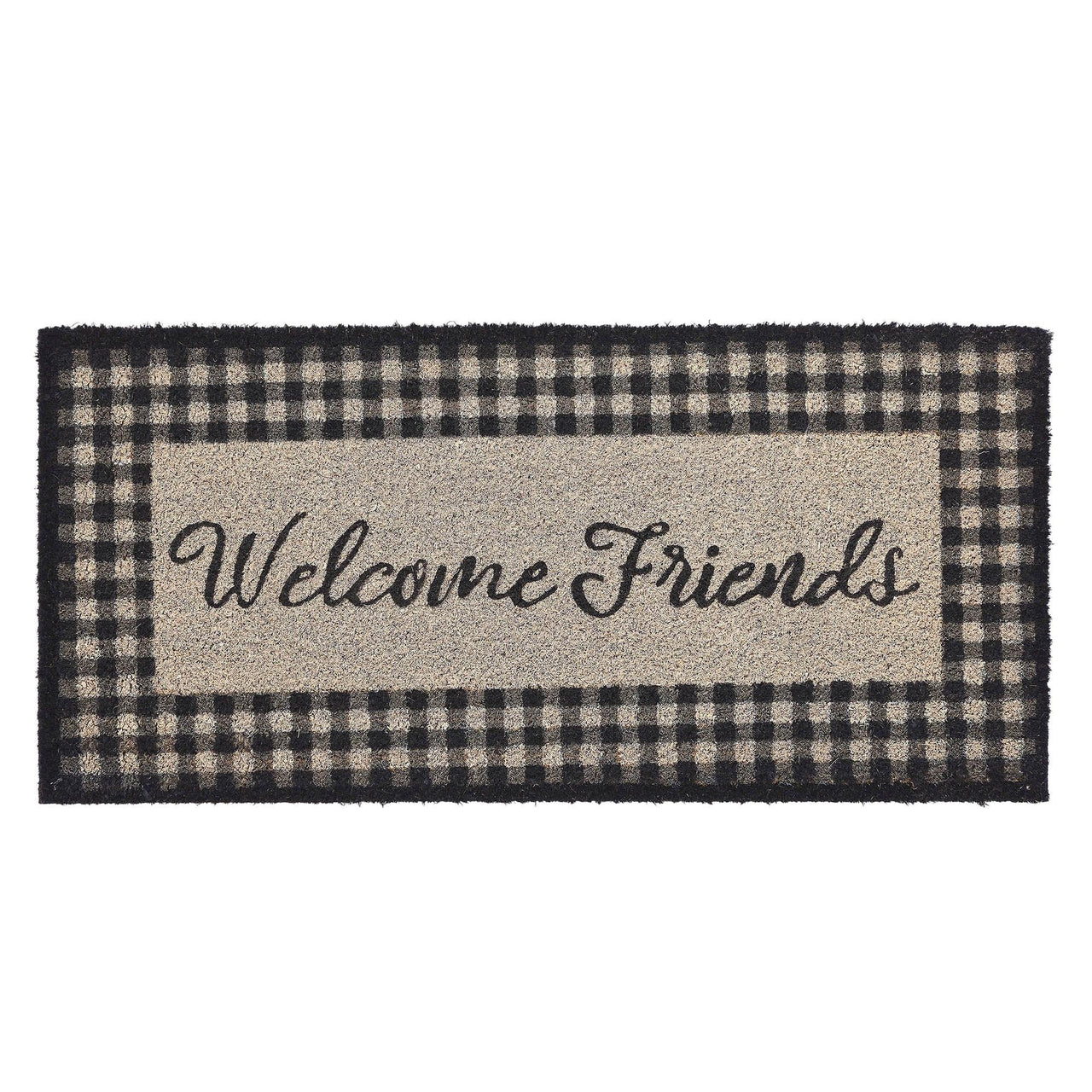 Finders Keepers Welcome Friends Coir Rug Rect 17x36 - The Fox Decor