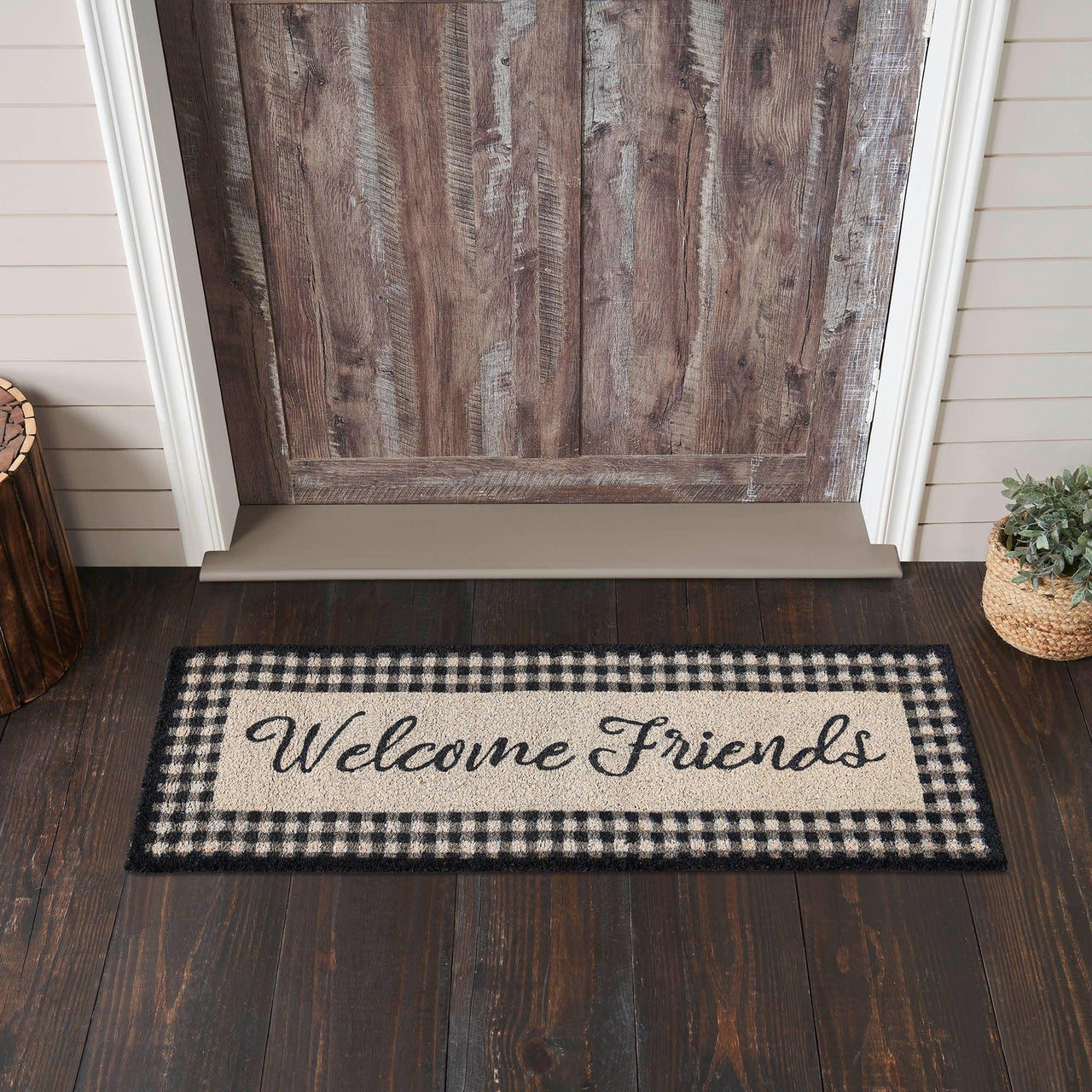 Finders Keepers Welcome Friends Coir Rug Rect 17x48 - The Fox Decor