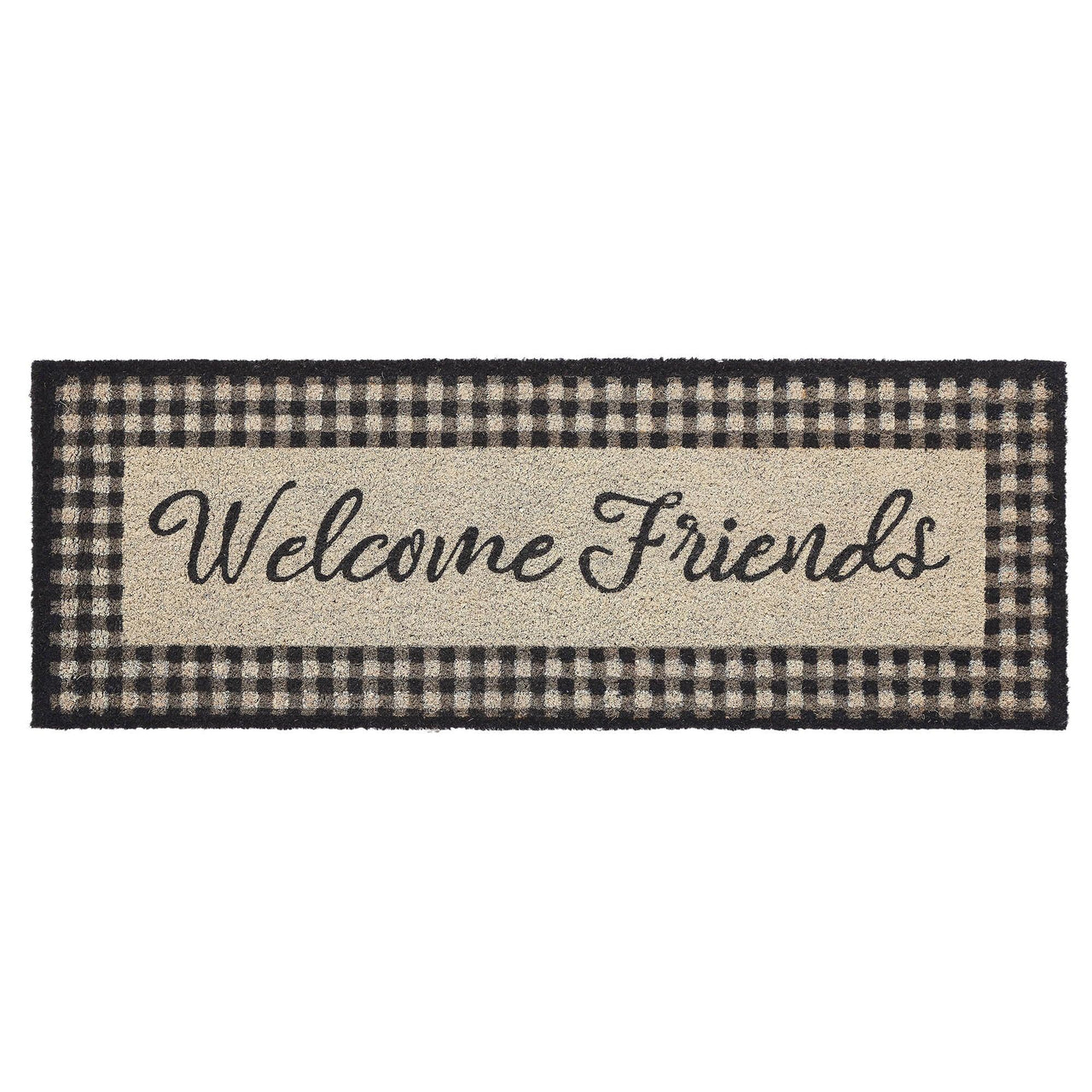 Finders Keepers Welcome Friends Coir Rug Rect 17x48 - The Fox Decor