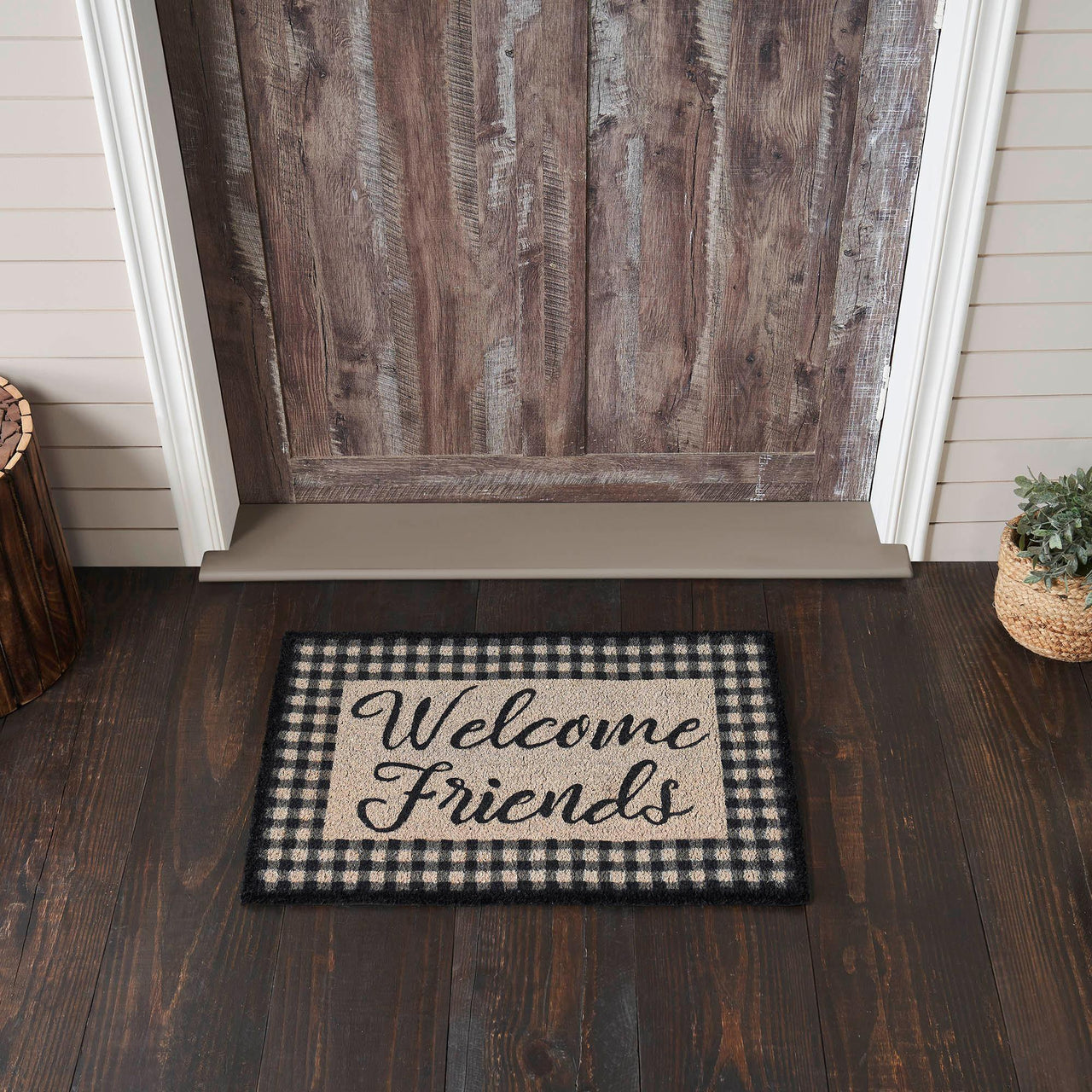 Finders Keepers Welcome Friends Coir Rug Rect 20x30 - The Fox Decor
